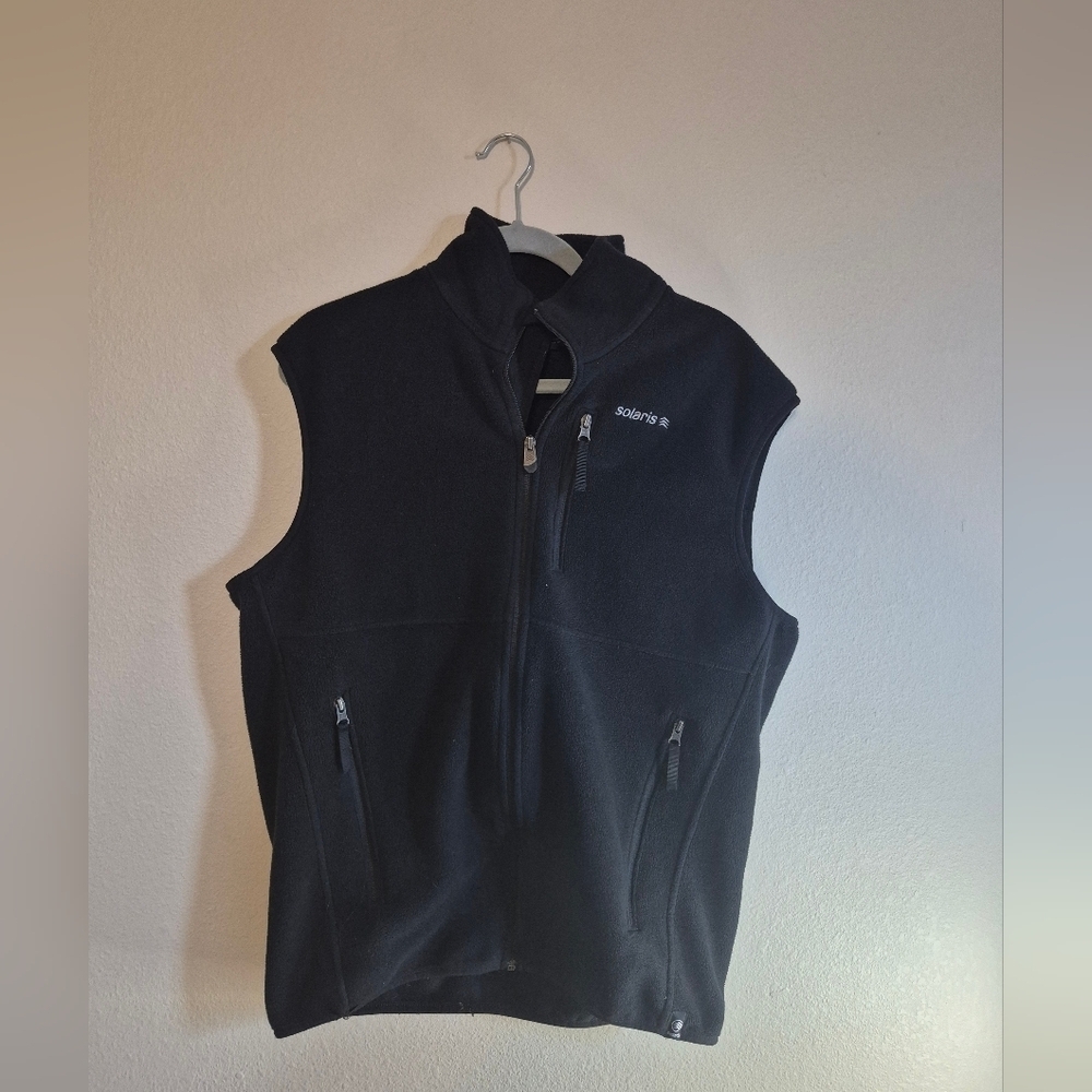 Solaris Men's Black Zip-Up Sweater
